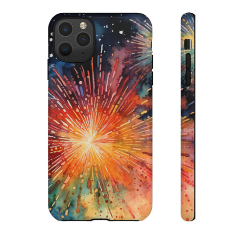 Summer Fireworks in Watercolor - Impact Resistant Phone Case